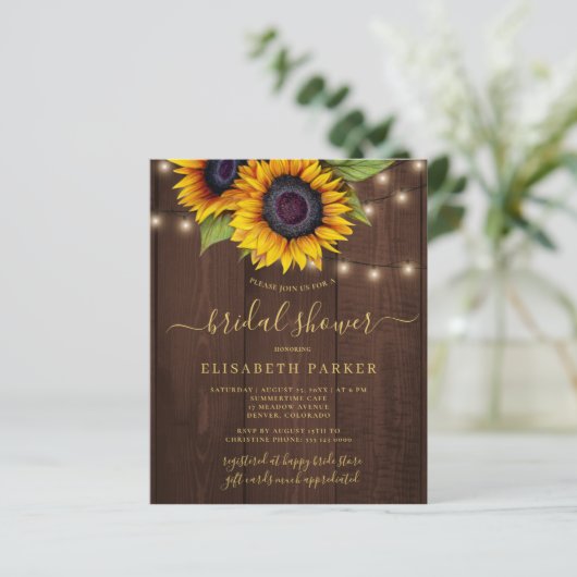 Rustikale Sonnenblume HAUSHALT Brause Dusche Einla (Stehend Vorderseite)