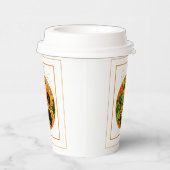 Rustikale Sonnenblume Herbst dank Monogram Pappbecher (Rechts)