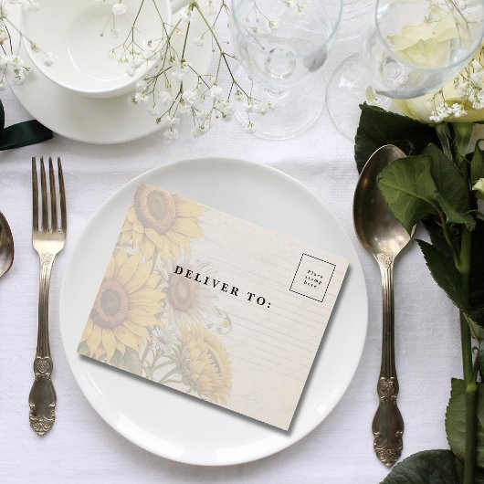 Rustikale Sonnenblume Hintergrund E-Mail Website F All In One Einladung