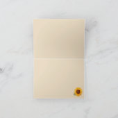 Rustikale Sonnenblume Hochzeit Danke Karte (Innenseite)