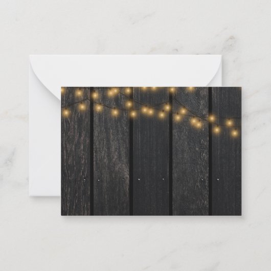 Rustikale Sonnenblume Hochzeit elegante UAWG Einsc Mitteilungskarte (Rückseite)