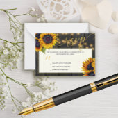 Rustikale Sonnenblume Hochzeit elegante UAWG Einsc Mitteilungskarte