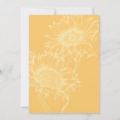 Rustikale Sonnenblume, Hochzeit im Herbst des Land Save The Date (Rückseite)