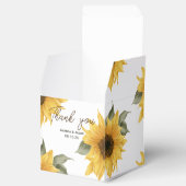 Rustikale Sonnenblume, Hochzeit im Herbst Geschenkschachtel (Geöffnet)