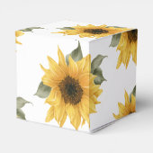 Rustikale Sonnenblume, Hochzeit im Herbst Geschenkschachtel (Rückseite)