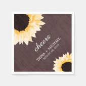 Rustikale Sonnenblume | Hochzeit Serviette (Vorderseite)