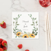 Rustikale Sonnenblume Hochzeit von Napkins Serviette (Beispiel)