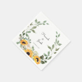 Rustikale Sonnenblume Hochzeit von Napkins Serviette (Ecke)