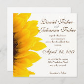 Rustikale Sonnenblume-Hochzeits-Einladung Einladung (Vorne/Hinten)