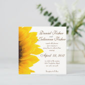 Rustikale Sonnenblume-Hochzeits-Einladung Einladung (Stehend Vorderseite)