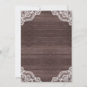 Rustikale Sonnenblume Holz Hochzeit im Herbst Einl Einladung (Rückseite)