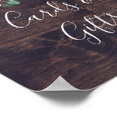 Rustikale Sonnenblume | Holzkarten und Geschenke-Z Poster (Ecke)