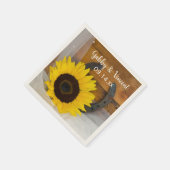 Rustikale Sonnenblume Horseshoe Country Western Ho Serviette (Ecke)