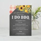 Rustikale Sonnenblume Ich mache GRILLEN Engagement Einladung (Stehend Vorderseite)