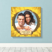 Rustikale Sonnenblume Ihr Foto Leinwanddruck (Insitu (Holzboden))