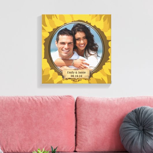 Rustikale Sonnenblume Ihr Foto Leinwanddruck (Insitu (Wohnzimmer))