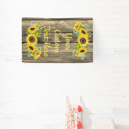 Rustikale Sonnenblume Jubiläum Party Fotobooth Pro Banner (InSitu)