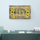 Rustikale Sonnenblume Jubiläum Party Fotobooth Pro Banner (Messe)