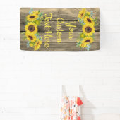 Rustikale Sonnenblume Jubiläum Party Fotobooth Pro Banner (InSitu)