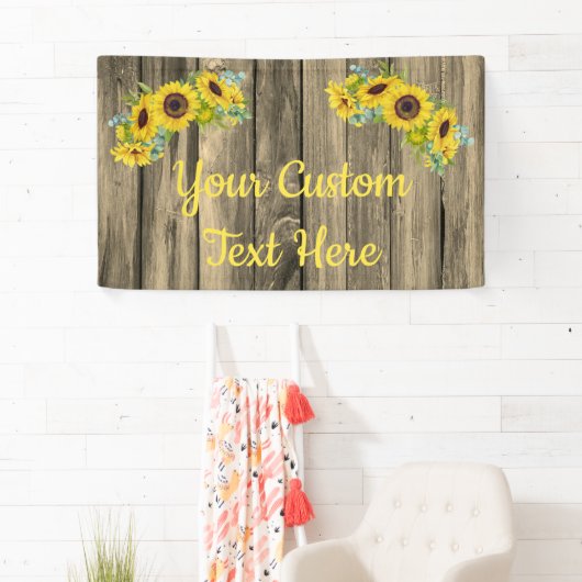 Rustikale Sonnenblume Jubiläum Party Fotobooth Pro Banner (Insitu)