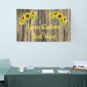 Rustikale Sonnenblume Jubiläum Party Fotobooth Pro Banner (Messeveranstaltung)