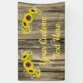 Rustikale Sonnenblume Jubiläum Party Fotobooth Pro Banner (Vertikal)