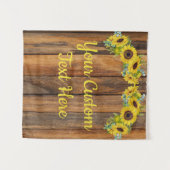 Rustikale Sonnenblume Jubiläum Party Fotobooth Pro Wandteppich (Vorderseite (Horizontal))