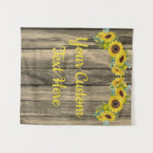 Rustikale Sonnenblume Jubiläum Party Fotobooth Pro Wandteppich (Vorderseite (Horizontal))