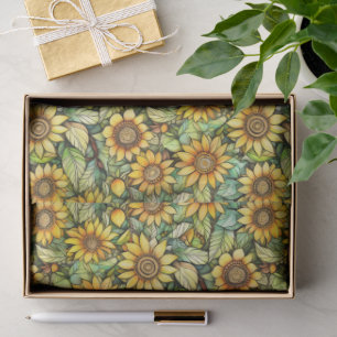 Rustikale Sonnenblume kleiner Größe, 10lb, 17"x23" Seidenpapier