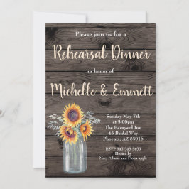 Rustikale Sonnenblume Land Blumendörfchen Probe Einladung