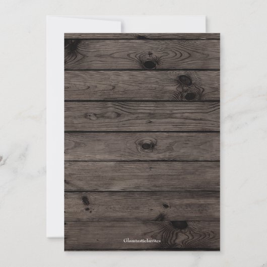 Rustikale Sonnenblume Land Blumendörfchen Probe Einladung (Rückseite)