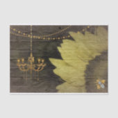 Rustikale Sonnenblume Land Kronier Glam Seidenpapier (Vorderseite)