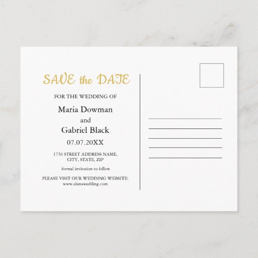 Rustikale Sonnenblume. Landeshochzeit Save the Dat Einladungspostkarte (Rückseite)