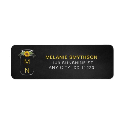 Rustikale Sonnenblume Mason Jar Hochzeitsstimmung (Vorne)