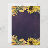 Rustikale Sonnenblume & Mason Jar Lights 16 . Gebu Einladung (Rückseite)