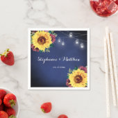 Rustikale Sonnenblume Mason Jar Lights Hochzeit de Serviette (Beispiel)