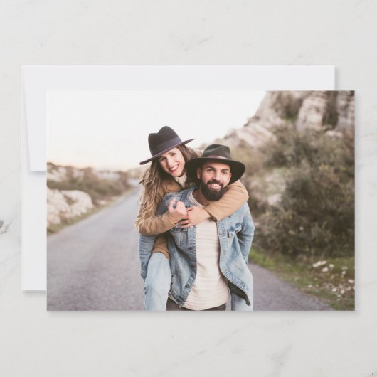 Rustikale Sonnenblume Mason Jar Save the Date (Rückseite)