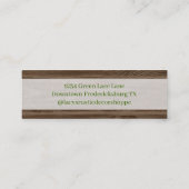 Rustikale Sonnenblume Mini Visitenkarte (Rückseite)