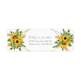 Rustikale Sonnenblume mit geometrischer Goldene Ge