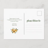 Rustikale Sonnenblume | Neue Ankündigung zur Adres (Rückseite)