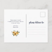 Rustikale Sonnenblume | Neue Ankündigung zur Adres (Rückseite)