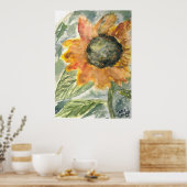 rustikale Sonnenblume Poster (Küche)