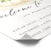 Rustikale Sonnenblume Pumpkin Floral Wasserfarbe W Poster (Ecke)