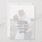 Rustikale Sonnenblume Save the Date Ankündigung (Rückseite)