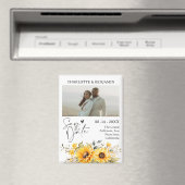 Rustikale Sonnenblume Save the Date Hochzeit Magnet (In Situ (Geschirrspüler))