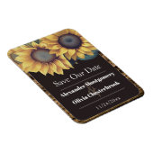 Rustikale Sonnenblume Save the Date Magnet (Rechte Seite)