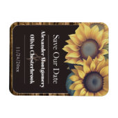 Rustikale Sonnenblume Save the Date Magnet (Horizontal)