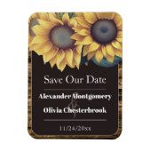 Rustikale Sonnenblume Save the Date Magnet (Vertikal)
