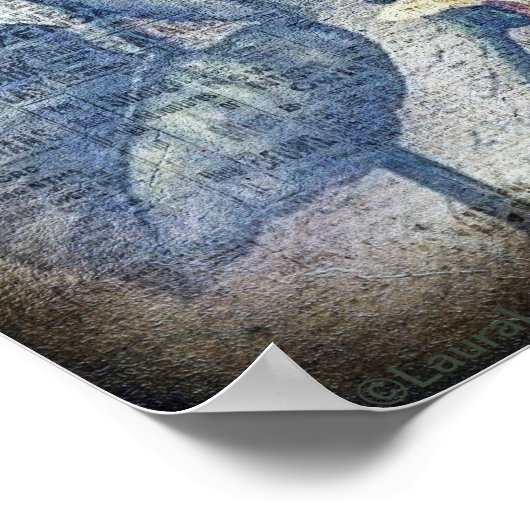 Rustikale Sonnenblume Schmetterling Ephemeride Gru Poster (Ecke)