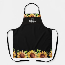 Rustikale Sonnenblume Schürze